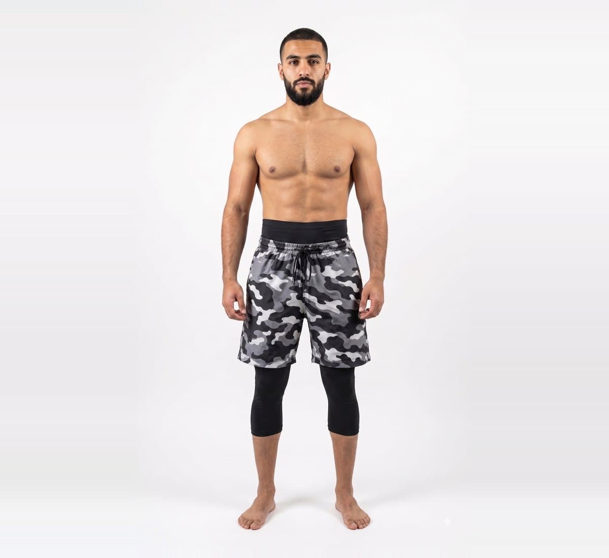 Awrah Training Short in Grey Camo